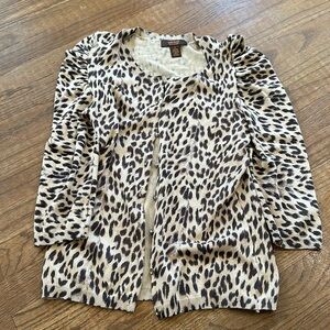 Victor Alfaro Animal Print Cardigan